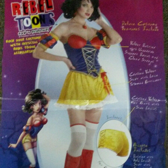Snow White Princess costume Rebel Toon Adult Fairy - Picture 4 of 12
